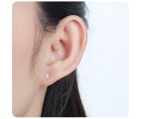 Stone Set Flower Shaped Stud Earrings STF-76
